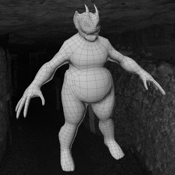 3d max creature demon - Fat Monger Demon... by andrew alonso